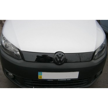 Зимняя накладка Volkswagen Caddy 2010- (верх решетка), Глянец