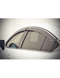 Дефлекторы окон (ветровики) Mazda 6 2013- С Хром Молдингом