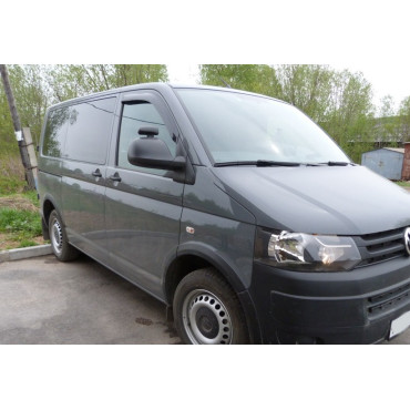 Дефлекторы окон (ветровики) Volkswagen T5 Мультиван, 2009-, 2ч., темный