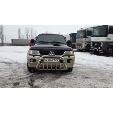 Защита переднего бампера (кенгурятник) Mitsubishi L-200 1996-2006