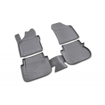 Коврики в салон VW Caddy 10/2007->, 4 шт. (полиуретан)<br />