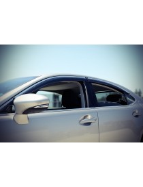 Дефлекторы окон (ветровики) Lexus ES 2013- С Хром Молдингом