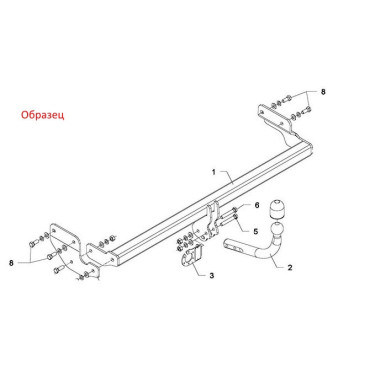 Фаркоп Chevrolet Tacuma 00-, шт