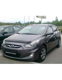 Дефлектор капота (мухобойка) HYUNDAI Aceent/Solaris 2010-2014