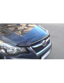 Дефлектор капота (мухобойка) Subaru Impreza 2011-/ XV 2012-, темный